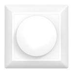 Noxion Rotary Cover Plate for LED Dimmer | Soft Edge - White