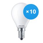 Multipack 10x Philips Corepro LED Lustre E14 Ball Frosted 2.2W 250lm - 827 Extra Warm White | Replaces 25W