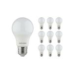 Multipack 10x Noxion Lucent Classic LED E27 Pear Frosted 8W 806lm - 930 Warm White | Best Colour Rendering - Replaces 60W
