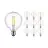Multipack 10x Noxion Pro Classic LED E27 Globe Filament Clear 95mm 8W 806lm - 827 Extra Warm White | Dimmable - Replaces 60W