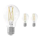 Multipack 3x Calex Smart Tuya Wifi E27 Pear Filament 7W 806lm - 818-830 Tunable White | Dimmable - Replaces 60W