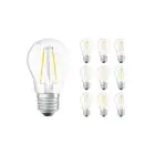 Multipack 10x Ledvance Classic LED E27 Ball Filament Clear 2.5W 250lm - 827 Extra Warm White | Replaces 25W