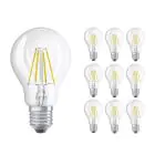 Multipack 10x Ledvance CLASSIC LED E27 Pear Filament Clear 4W 470lm - 827 Extra Warm White | Replaces 40W